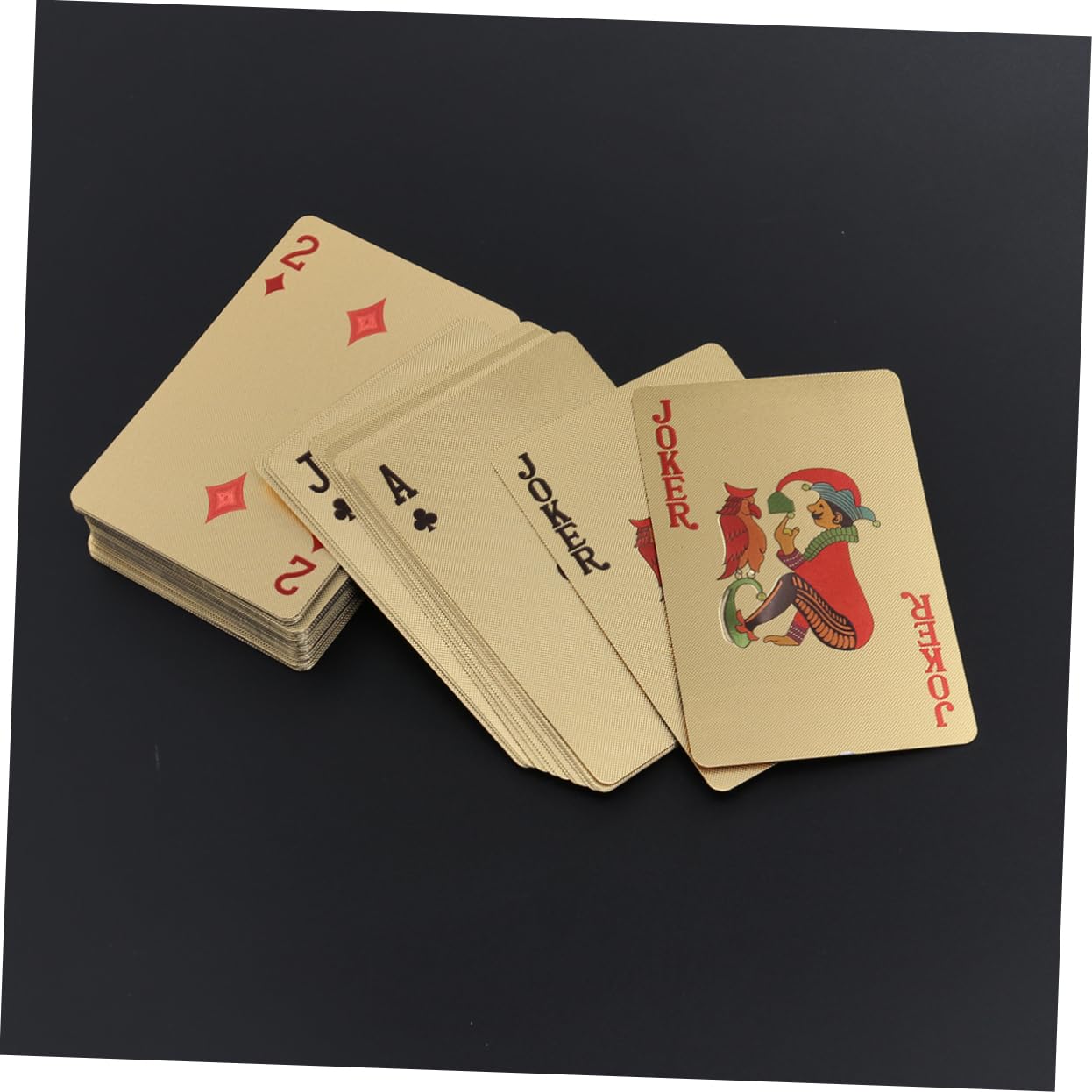 ibasenice 3pezzi Carte Da Gioco Placcate Oro Per Giochi Da Tavolo Collezione e Divertimento Con Famiglia e Amici
