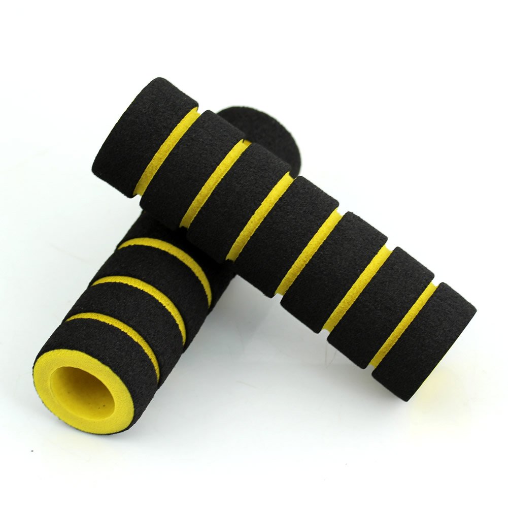 Kangql Green Bamboo Foam Grips, 1 Pair Nonslip Foam Sponge Bike Racing Motorcycle Bicycle Handle Bar Grip Cover,