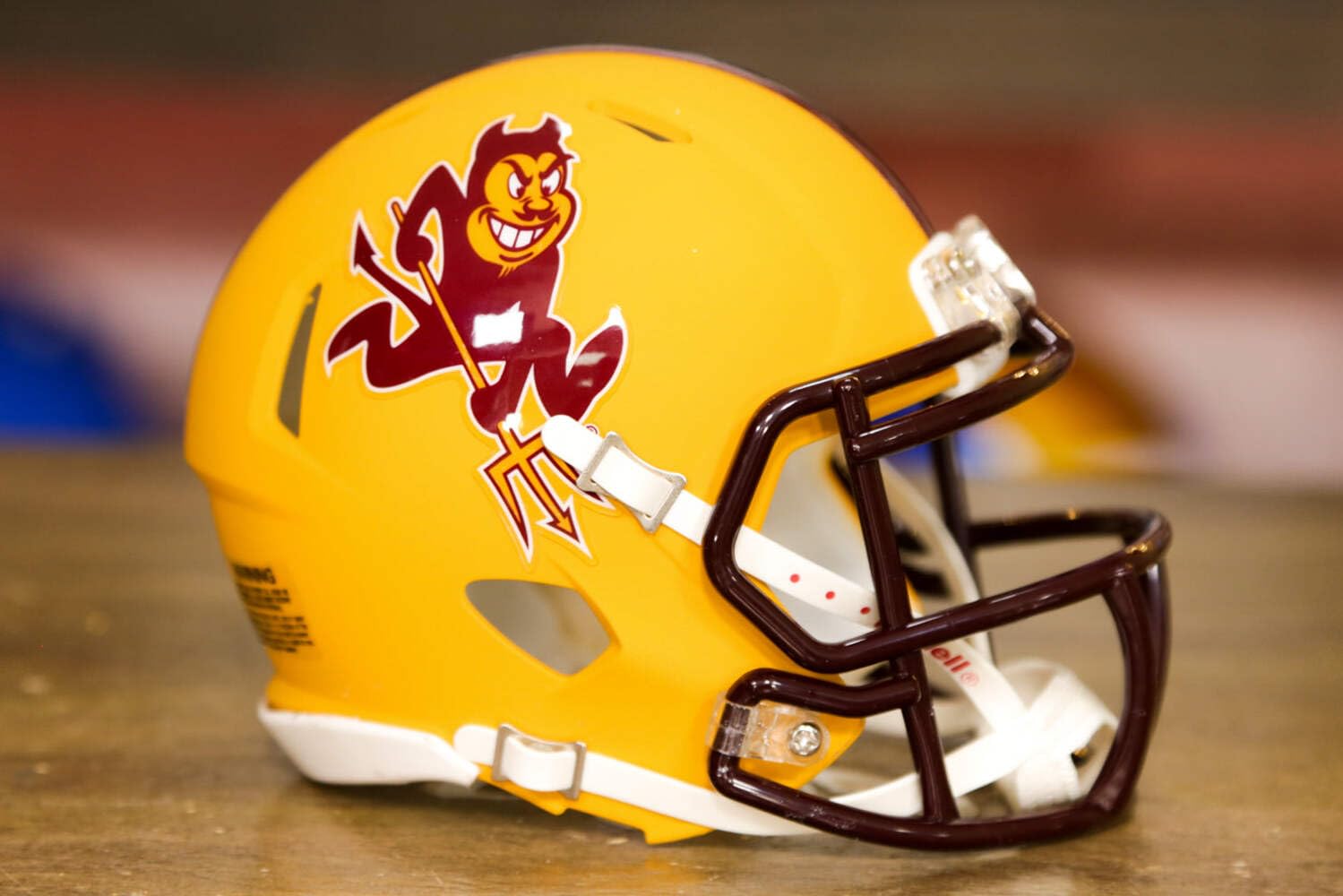 Riddell NCAA Arizona State Sun Devils Matte Yellow Sparky Speed Mini Football Helmet : Sports & Outdoors