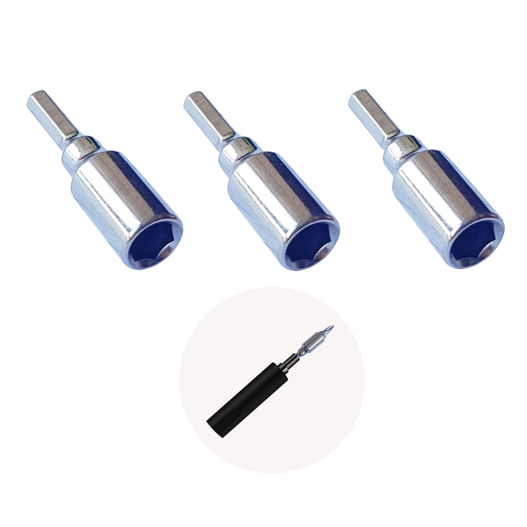 Amazon.com: PANSHIYON 4mm to 1/4 Bit Adapter Magnetic,3 Pack