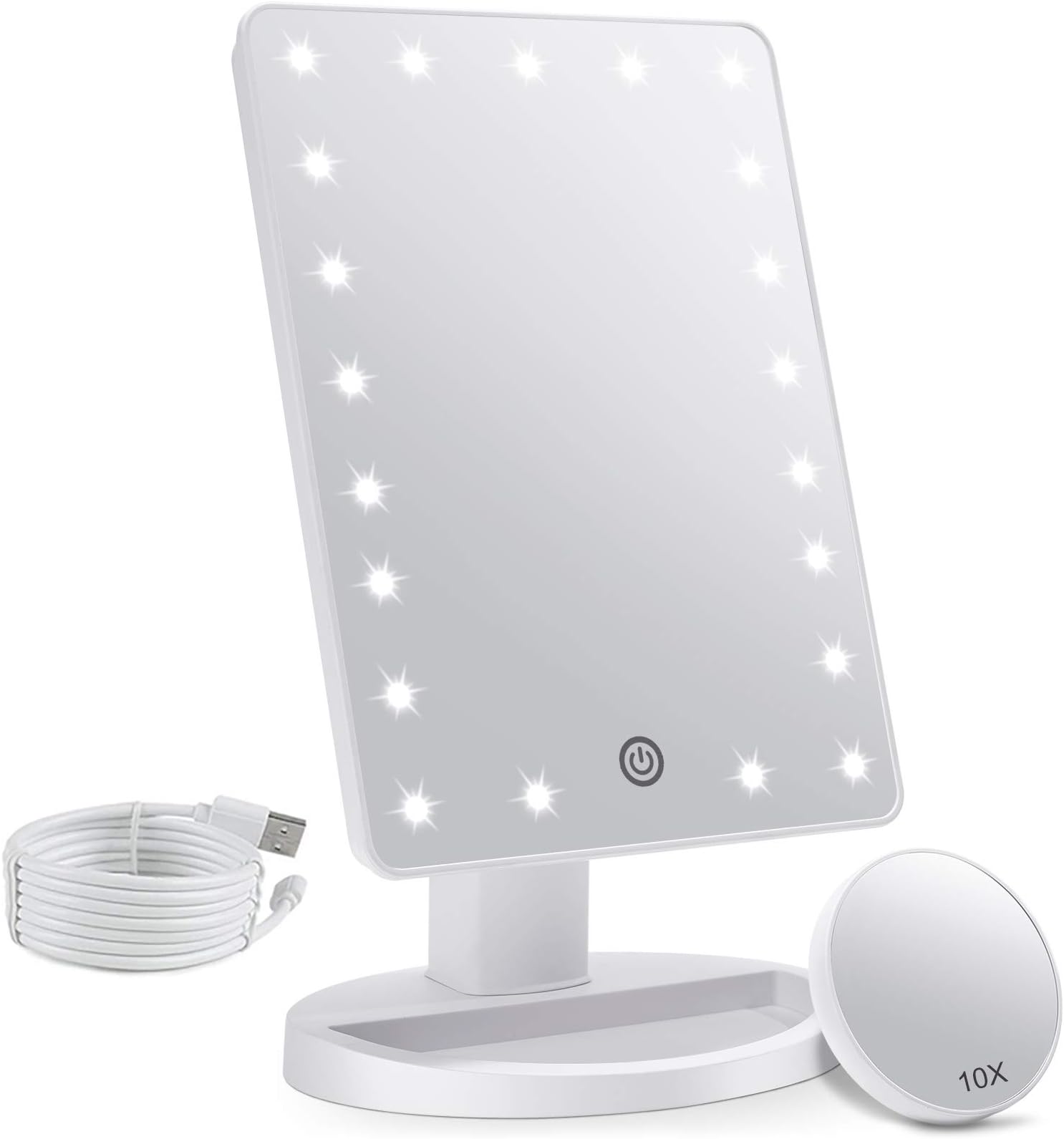 Beurer BS49 Illuminated Vanity Mirror, Rotatable MakeUp Mirror With