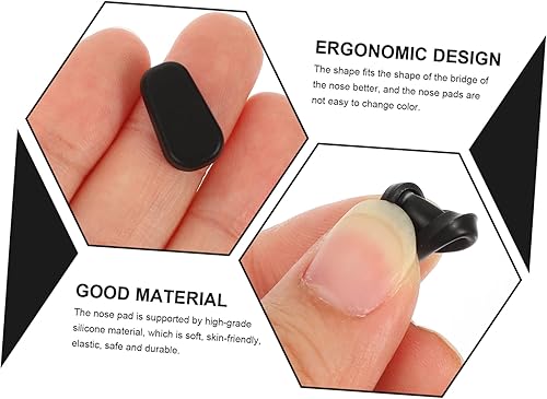 Miniatura 8 de DOITOOL 36 pares de almohadillas de nariz de silicona para gafas de plástico, soportes de vidrio, cuñas de plástico para gafas, tornillos para