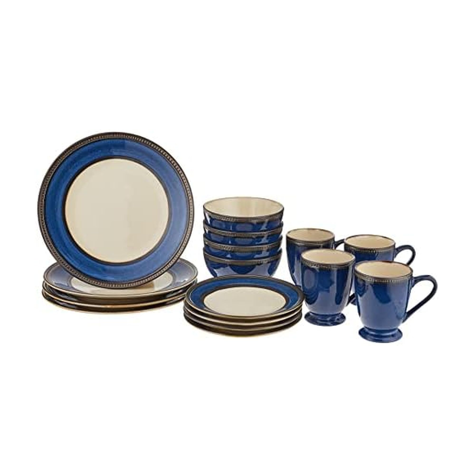 Pfaltzgraff Everyday Catalina Cobalt 16-Piece Dinnerware Set, Service for 4