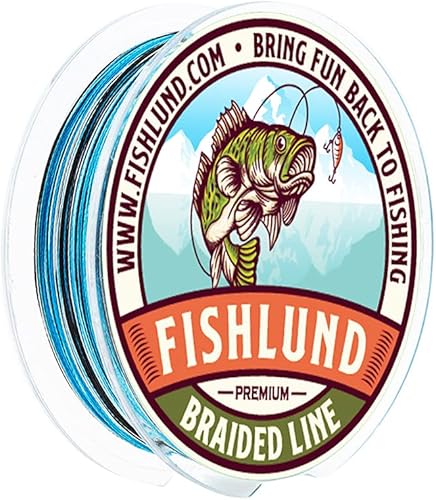 Miniatura 9 de FISHLUND Línea de pesca trenzada, trenza de línea de pesca resistente al color, fuerte, suave, redonda, sensible, línea trenzada de libra de prueba