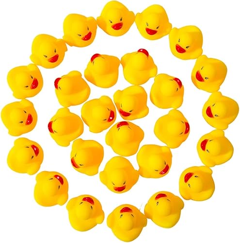 Miniatura 3 de 50 piezas de flotador y chirrido mini pato de goma para el baño del bebé Ducky Sound ShowerToys para niños celebrar la alegría de los niños