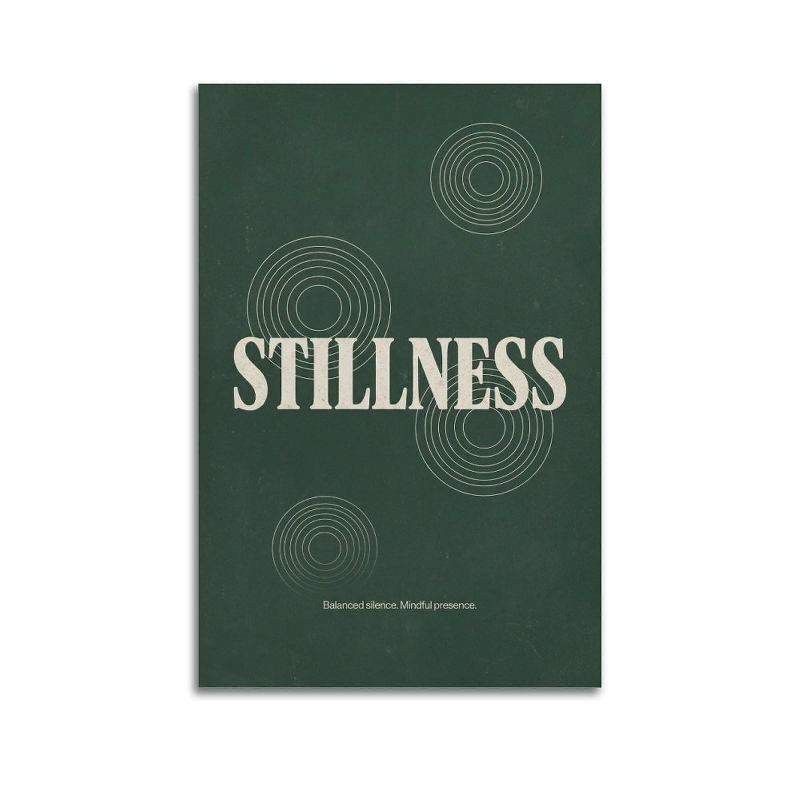 XKUGA Zen Stillness Poster Green Ripples Calm Healing Meditation Modern Decorative Canvas Prints - Ideal Wall Art for Family, Man Cave, Game Room, Boys & Girls Bedroom 24x36inch(60x90cm)