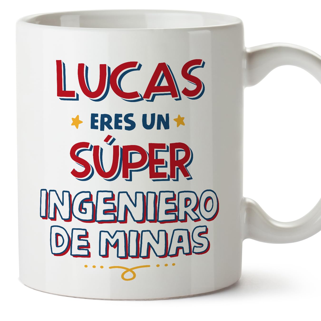 MUGFFINS Personalised Mug for Mining Engineer Man - in Spanish - Eres Súper - Funny Custom Gift for Colleagues - Ceramic 11oz Mug