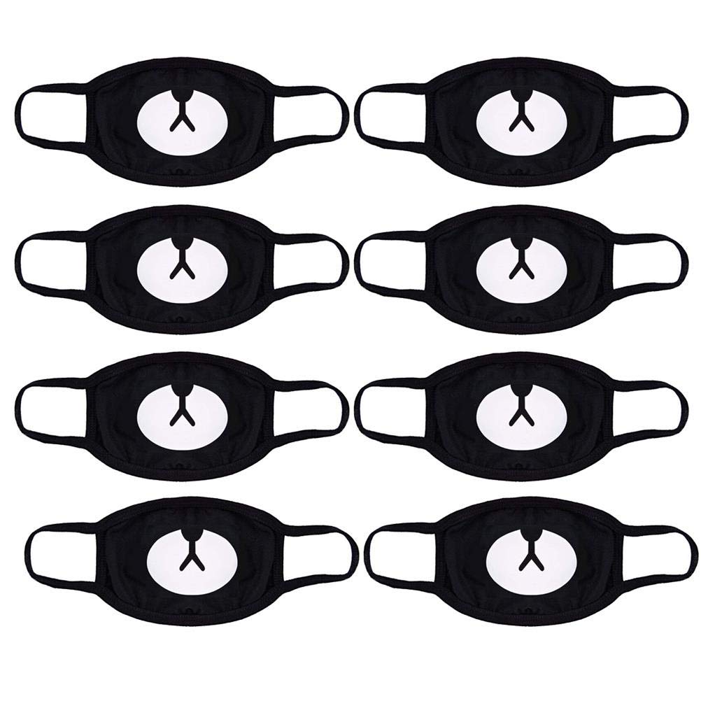 TUANTUAN 8 Pack Panda Bear Mouth Mask AntiDust Cotton Face Mask