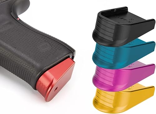 Miniatura 5 de NDZ Performance Extensión de dedo de placa base de cargador para Glock Gen 1-5 9MM .40 .357 SIG aluminio anodizado grabado con láser en negro -