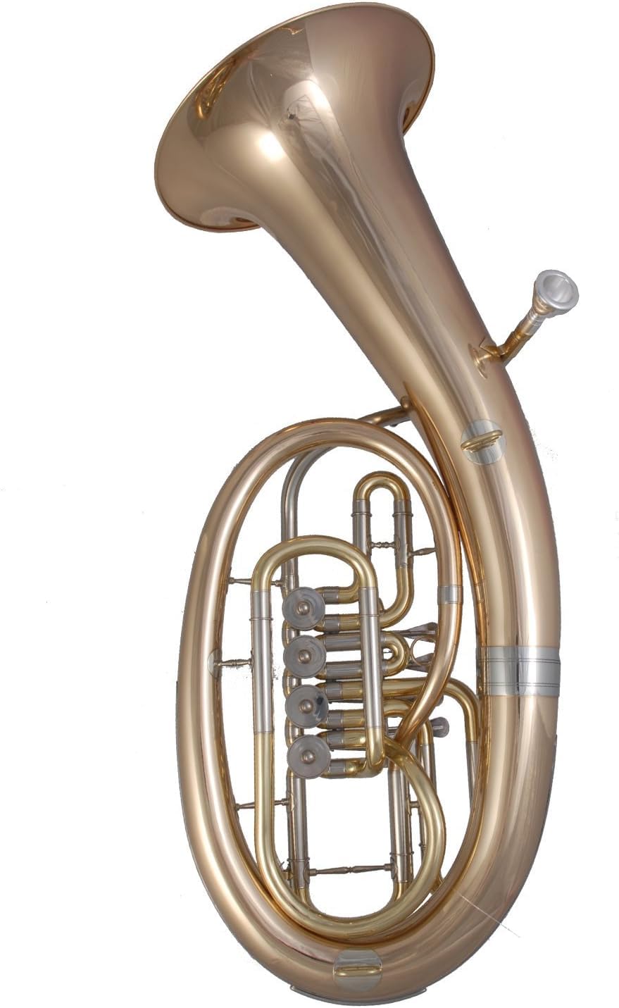 THG-276 Baryton impérial B (4 valves rotatives) en laiton doré avec mallette