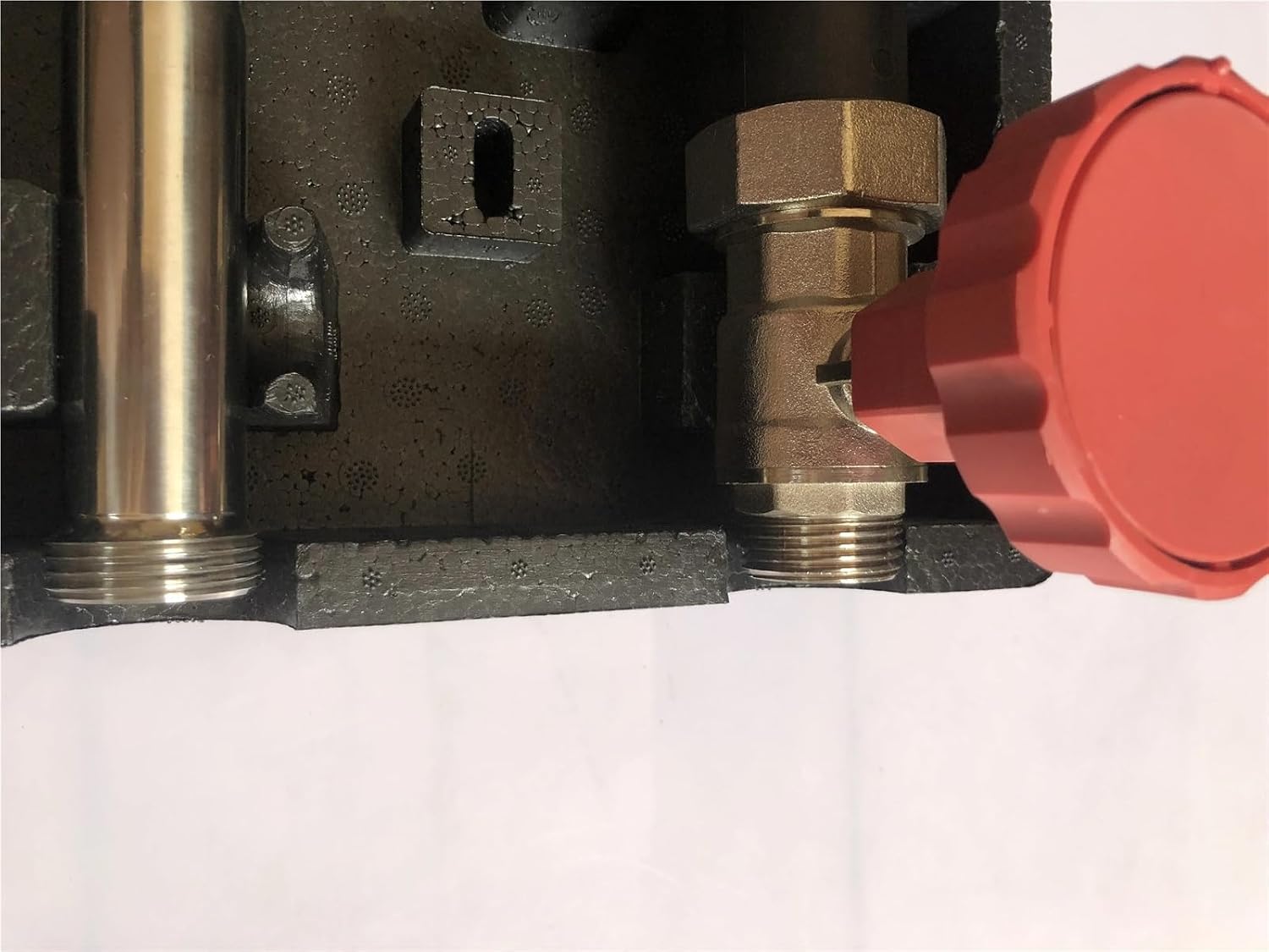 Intake Manifold Ball Valve Water Separator Brass with Flow Meter for Floor Heating System