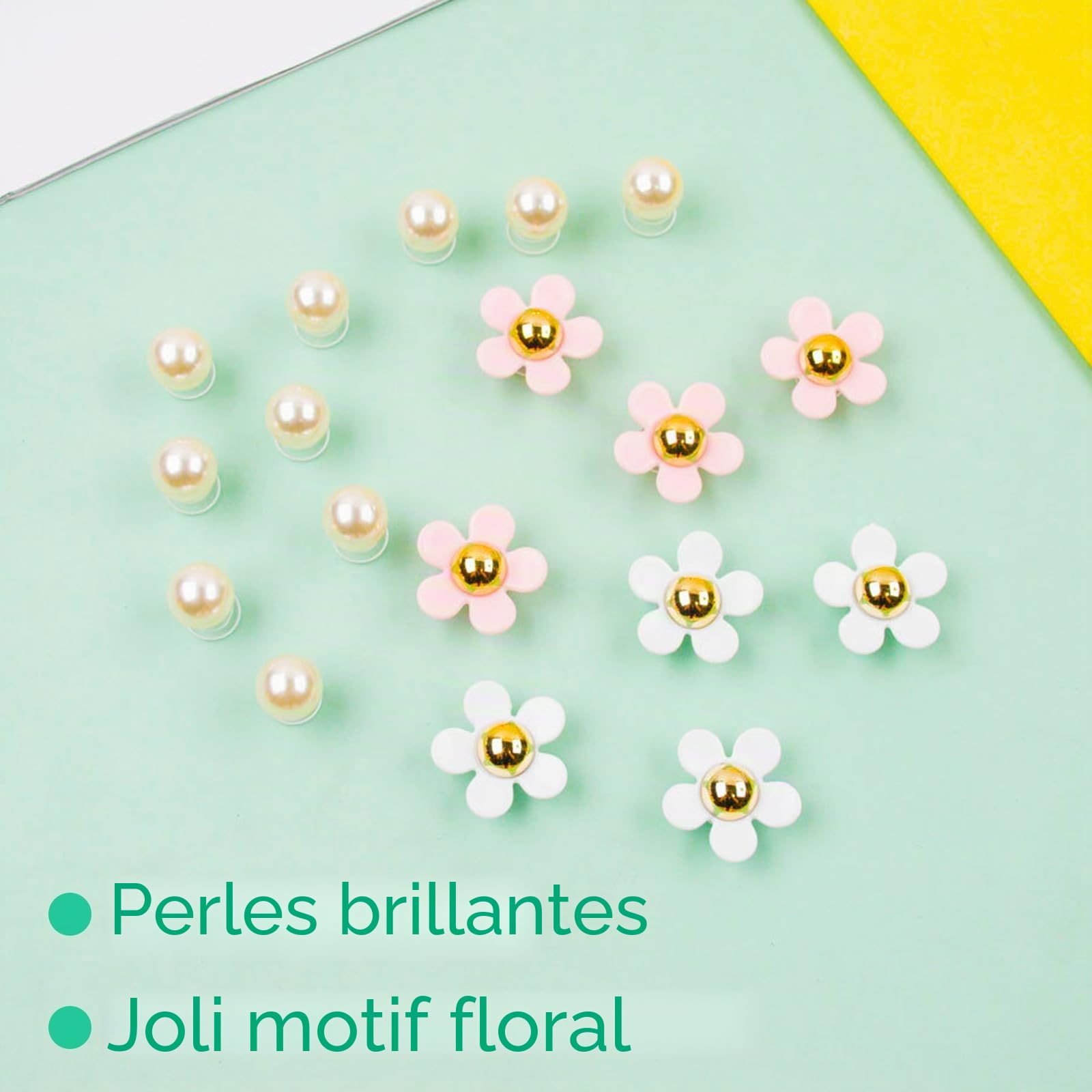 Charms Crocs Fleurs Bijoux de Chaussures Pins Crocs Fleurs Chaussure Bijoux avec Boutons Fleur Fleur Chaussure Charme Avec Boutons pour Femmes Sabots Sandales Pantoufles 36 Pièces