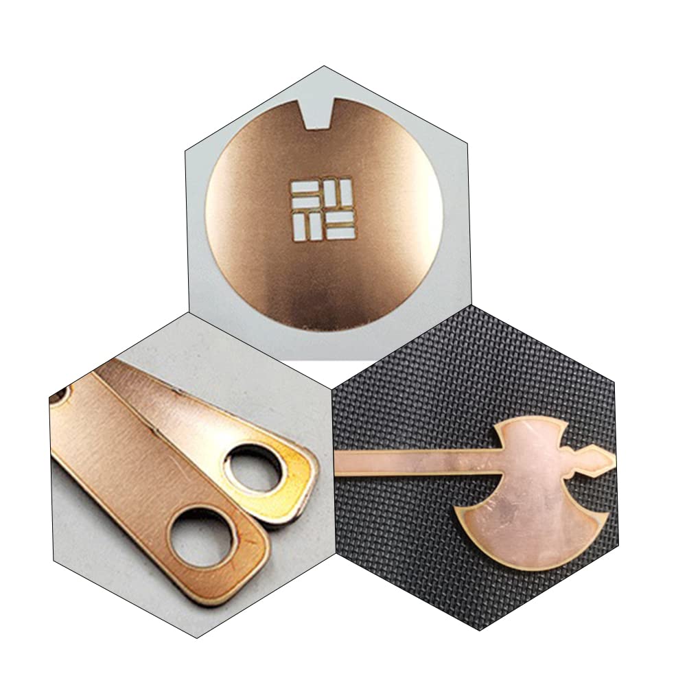 5 Pcs Pure Copper Round Plate, 18 Gauge 0.04" Thickness x 4" Diameter, Copper Metal Sheet for Crafts