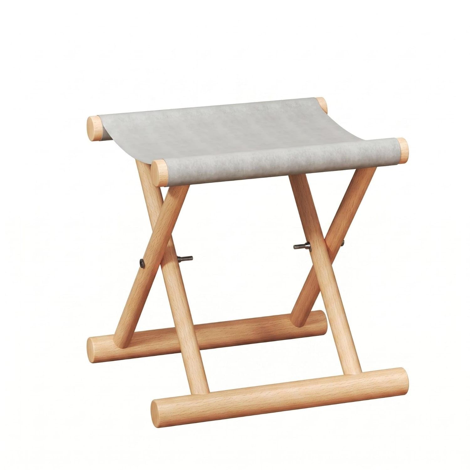 Foldable Wooden Stool Solid Wood Folding Wooden Stool Compact Shoe Change Bench for Fishing, Entryway, Grey | Home & Garden | Kids & Teens at Home | Furniture | Stools-image-2