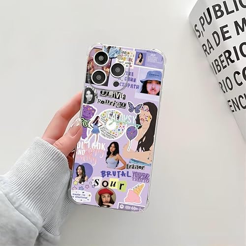 Miniatura 5 de XSHIP Funda para iPhone 14 Pro Max, Cool Tide Popularidad Cantante Collage Photo Designs Soft Clear TPU Bumper Case Case Diseñado para mujeres y