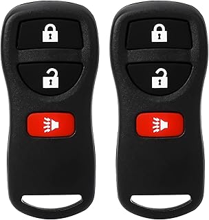Keyless Entry Remote Control: Car Key Fob Compatible with Infiniti Nissan Armada Frontier Murano Pathfinder Quest Sentra Titan Versa Xterra| FX35 FX45 QX4 Replacement for KBRASTU15 (2 Pack)