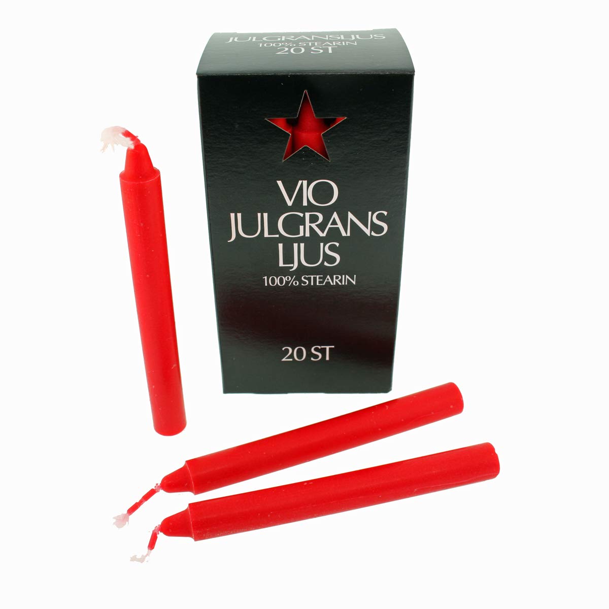 Box of 20 Red Angel Chime Candles Made in Sweden