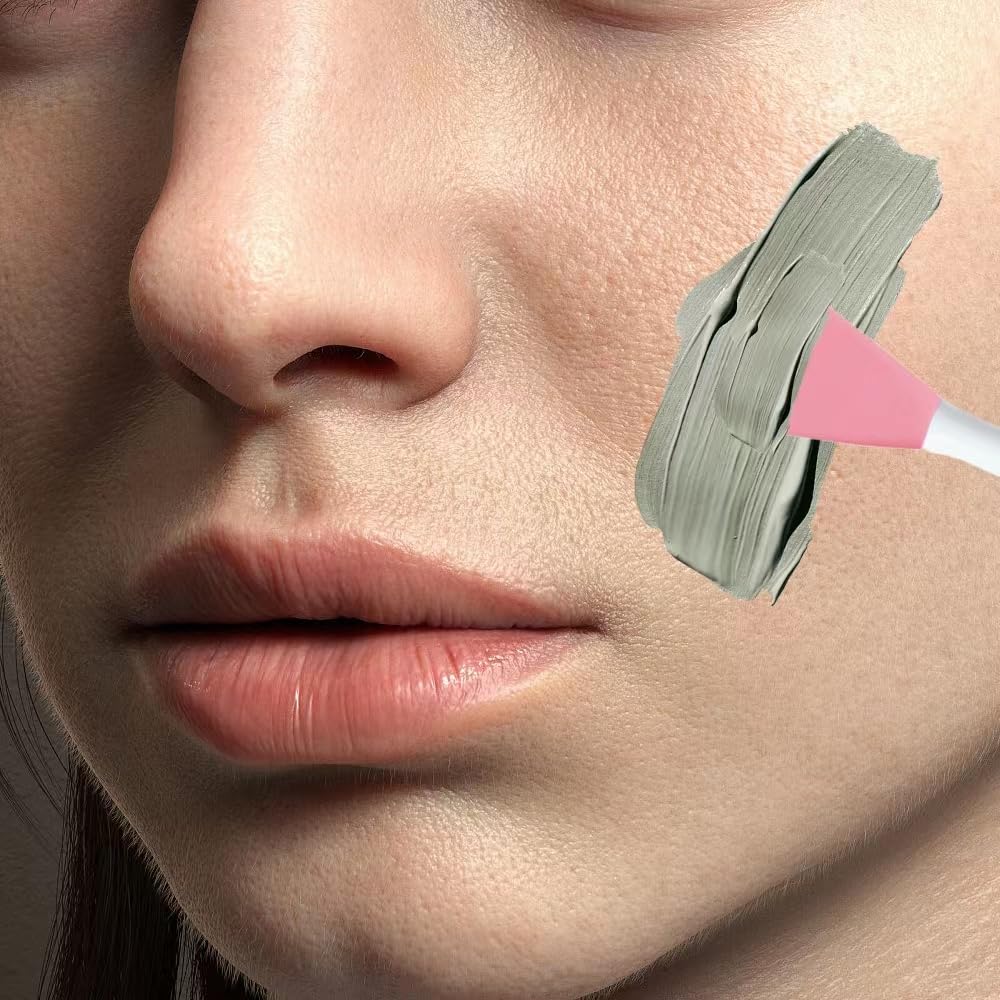 Pennello in Silicone per Maschera Facciale, 2 Pezzi, Applicatore per Maschera, Pennello Cosmetico, Per l'applicazione di Laschere Facciali, Strumento di Bellezza Fai Da Te