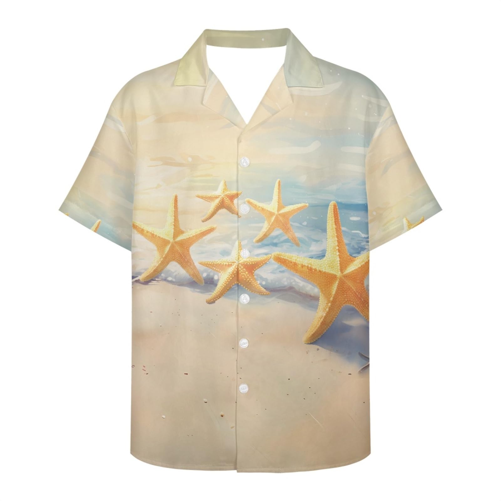 Wanyint Hawaiian Shirt for Men,Casual Soft Button Down Regular Fit Short Sleeve Flannel Beach Shirts 2XS-7XL