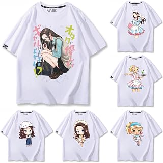 対応オタクに優しいギャルはいない Tシャツ 半袖 天音 伊地知 琴子 T-shirt 夏服 インナーシャツ 日常服 丸首 上着 可愛い 漫画服 (白-9,M) [並行輸入品]