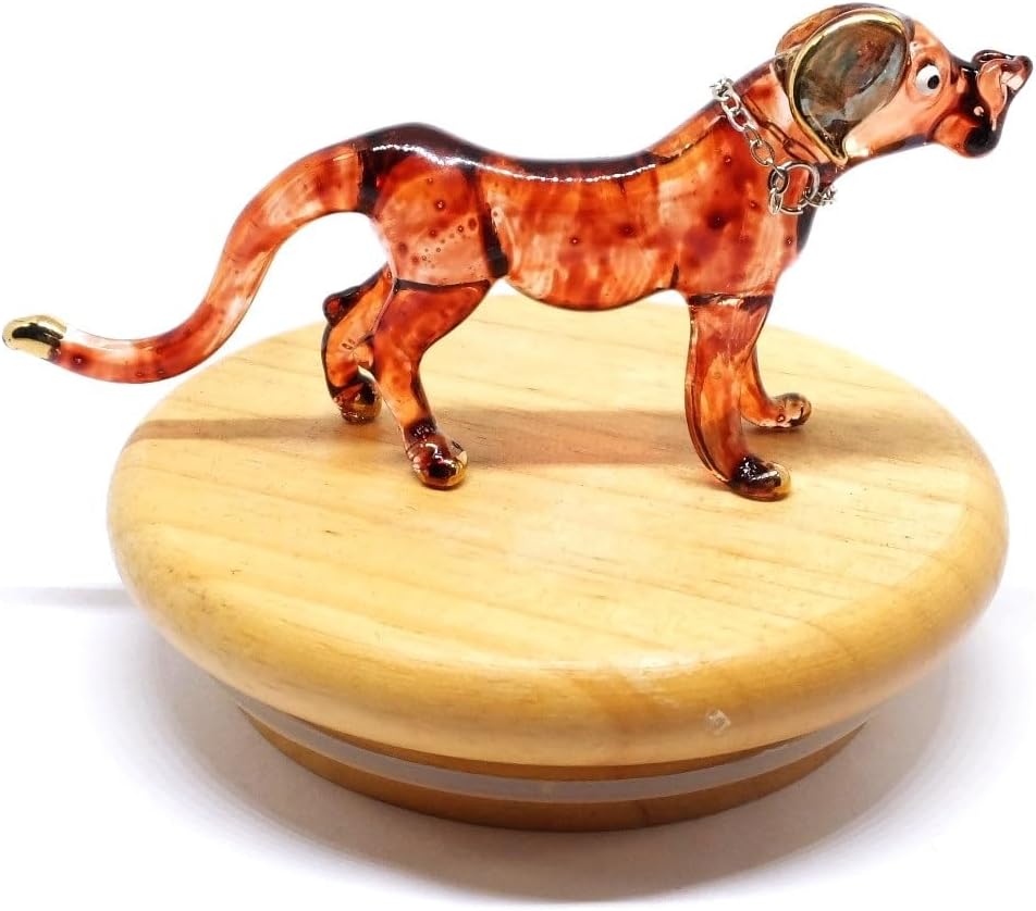 Handmade Mini 3" Blown Glass Labrador Retriever Dog with Gold Trim Figurines Figures Art, Collectible Dollhouse, Gift Ideas, Miniature Animals, Tiny Ornament, Cool Stuff Decor No.1 image 5