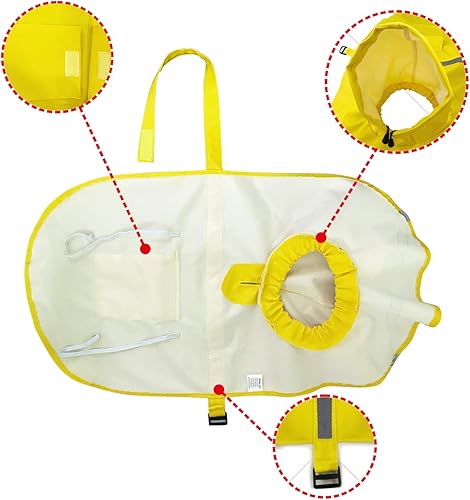 Miniatura 3 de Mikayoo - Impermeable ajustable para perros, poncho a prueba de agua, ropa ligera para lluvia con capucha y tira reflejante