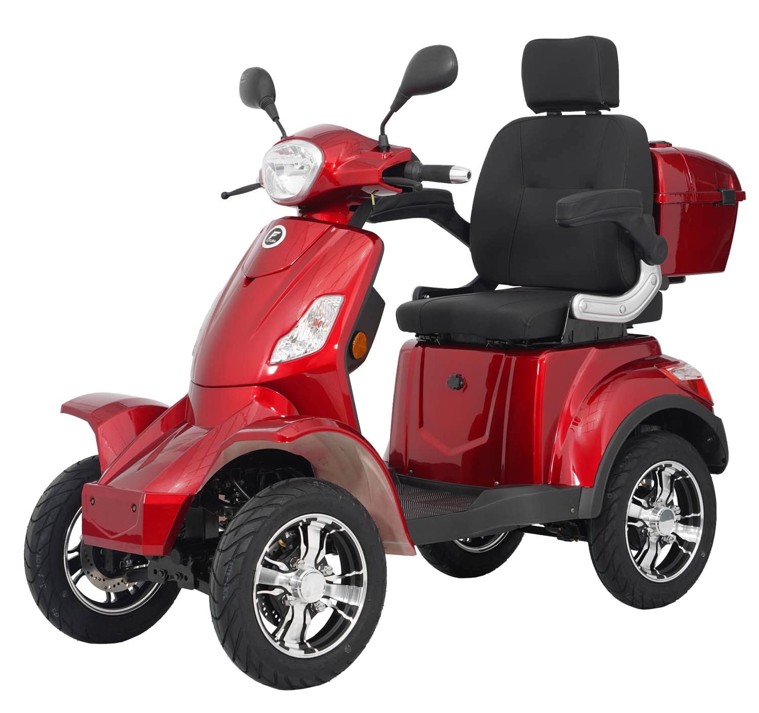 Elektromobil “Vita Care 4000 Li”, 25 km/h, 30Ah, 75 Kilometer Reichweite, Lithium Akku, Seniorenmobil, E-Mobil, Senioren, Seniorenroller Straßenzulassung, Elektrofahrzeug, Rot