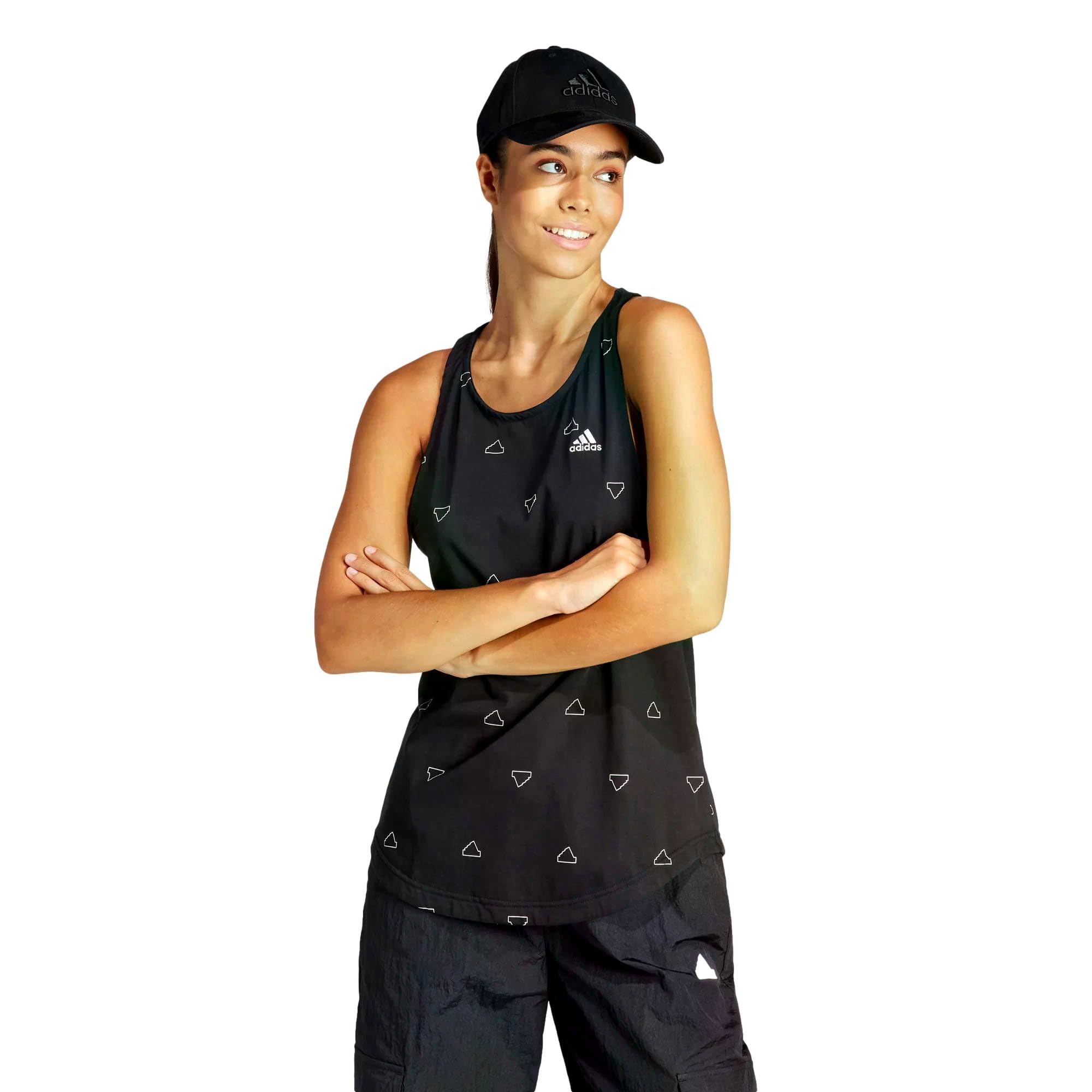 adidas Essentials Monogram Loose Graphic Tank Top Camiseta sin Mangas para Mujer