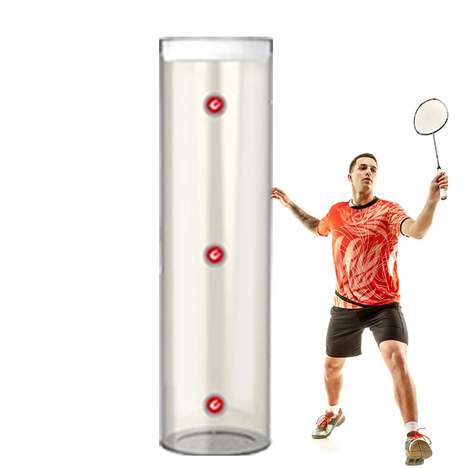 Shuttlecocks - Tubo de almacenamiento, soporte magnético para pelotas de bádminton, organizador de volantes para interiores y exteriores para patio, clases de educación física, parques, gimnasio