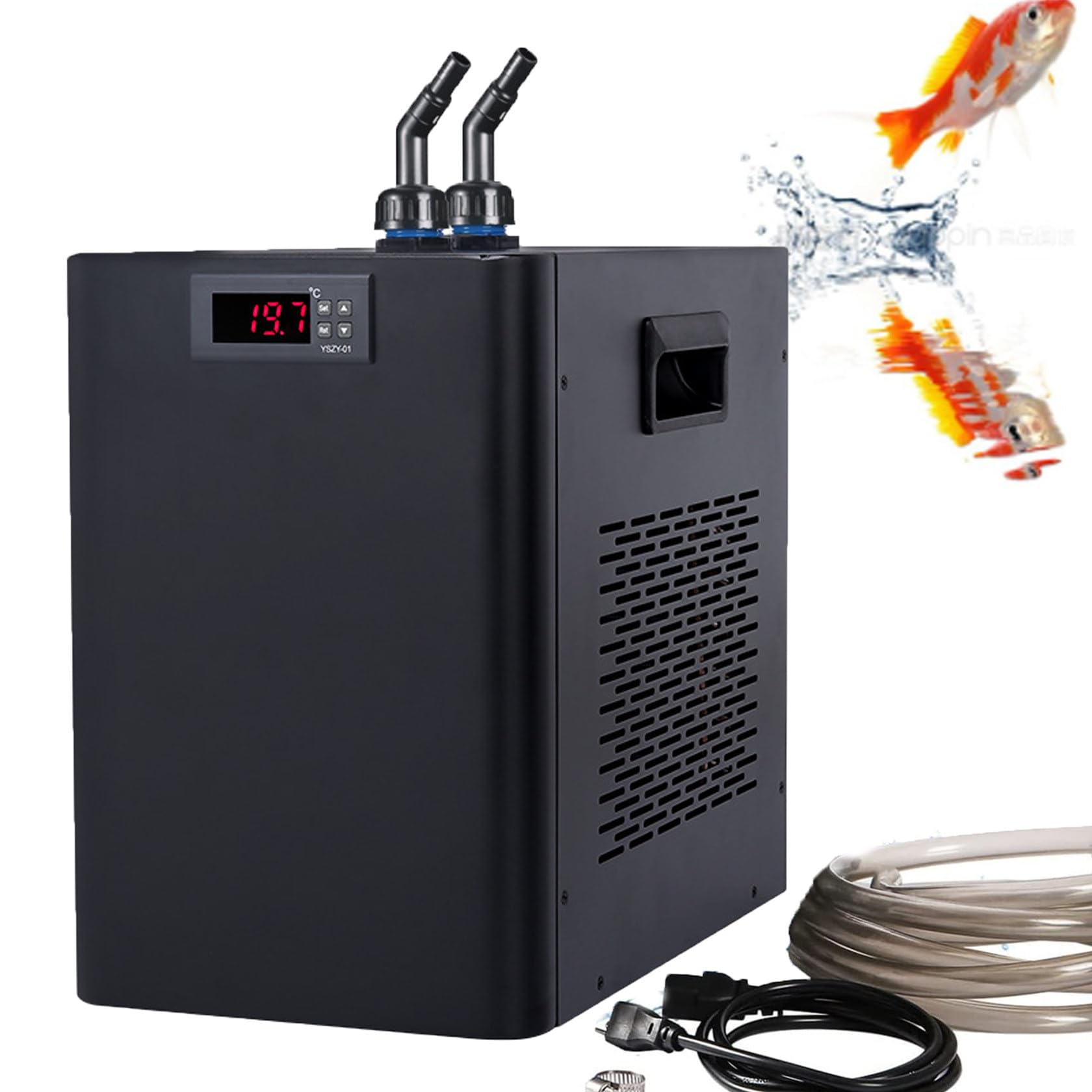 ZUMAHA Macchina per Il Raffreddamento dell'Acqua Dell'Acquario Commerciale 160l/300l/500l Refrigeratore d'Acqua Idroponico Intelligent Constant Fish Tank Chiller, Acqua Dolce/Salata con Pompa,300L