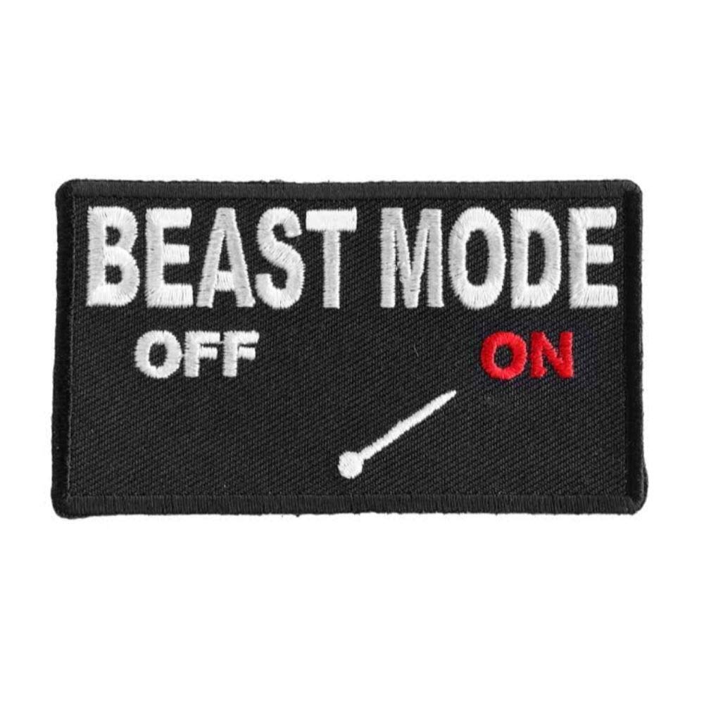 MotohogMotohog Unique Embroidered Iron & Sew on Patch (Beast Mode) 4.5X2.5 inches
