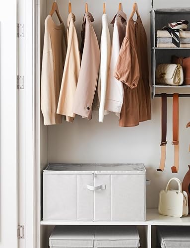 Miniatura 4 de StorageWorks Organizador de zapatos para armario, contenedores de almacenamiento de zapatos de tela extra grandes con cubierta transparente,