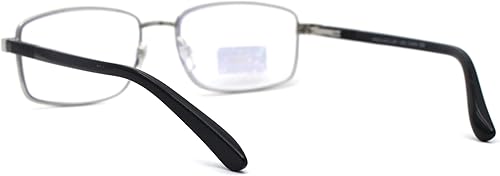Miniatura 4 de Gafas de lectura progresiva para hombre clásicas de metal rectangular con bisagras de resorte 3 focales