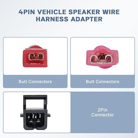 72-4568 Speaker Wiring Harness Compatible with Chevy Silverado Chevrolet Express Suburban GMC Sierra GM Savana Yukon Buick Cadillac,Aftermarket Car Door Speaker Wire Adapter Kit 4PCS