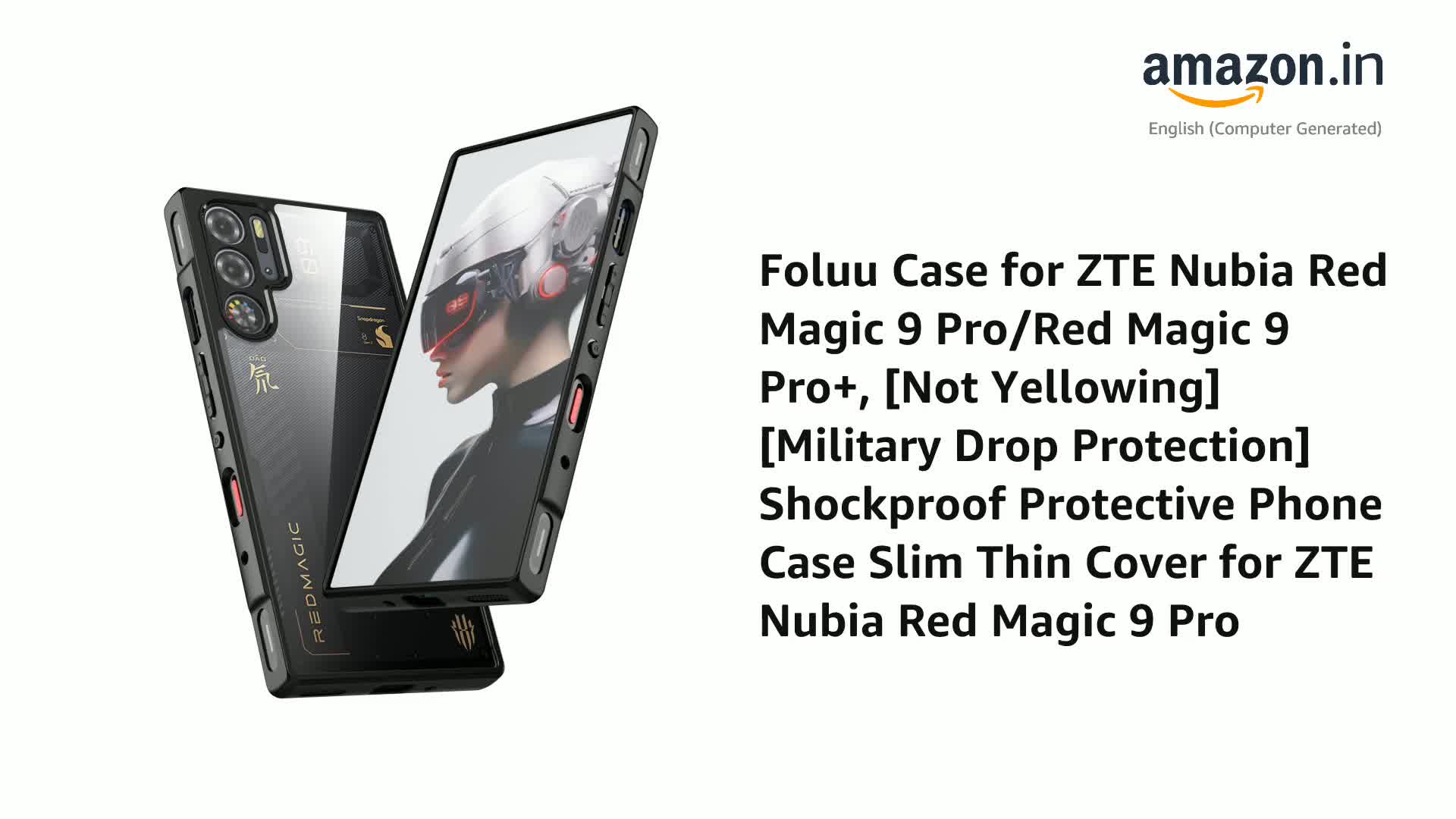 Foluu Tpu Case For Zte Nubia Red Magic 9 Pro/Red Magic 9 Pro+