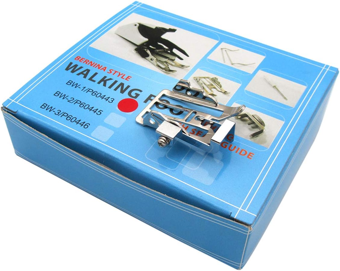 CKPSMS Brand - #P60443D 1SET Three Changeable Sole Walking Foot + Seam Guide Compatible with/Replacement for Bernina Brand Active Aurora Virtuosa Artista Sewing Machine