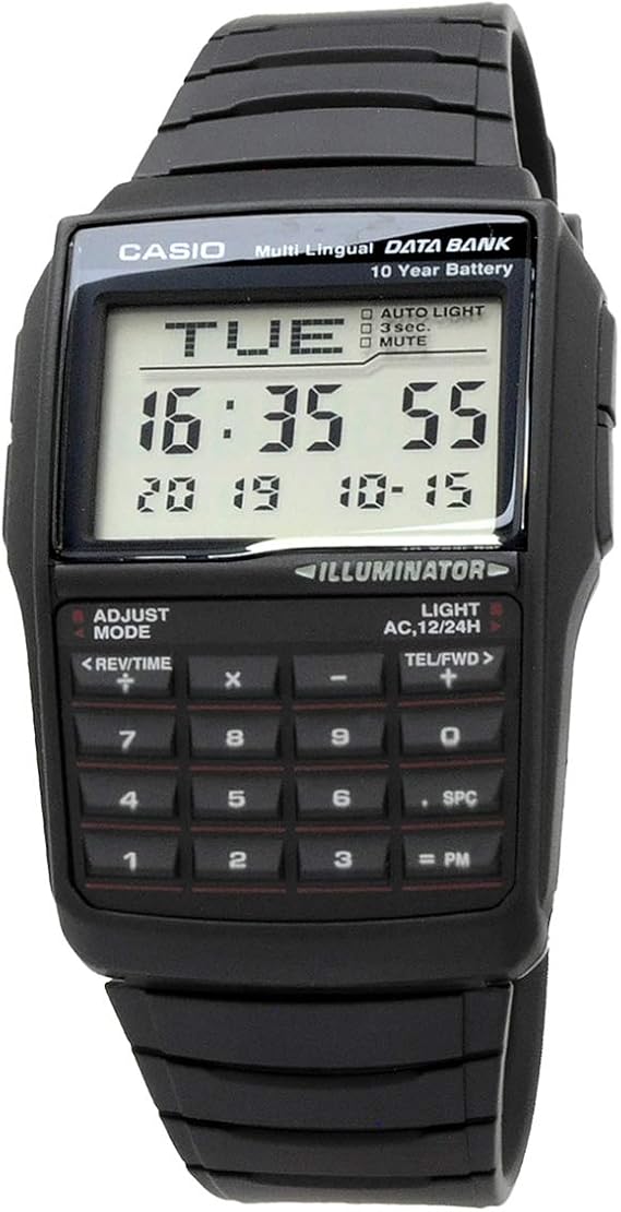 Casio DBC-32-1A Data Bank Digital Men's Wristwatch with Genuine Box Overseas Model Black