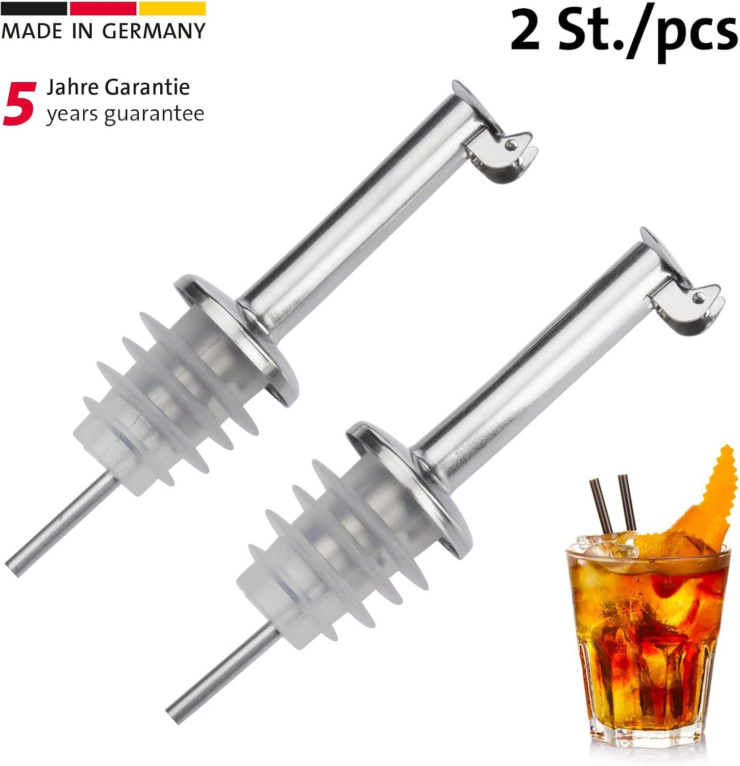 Westmark 2 Piece Pourers Standard, A, White/Silver