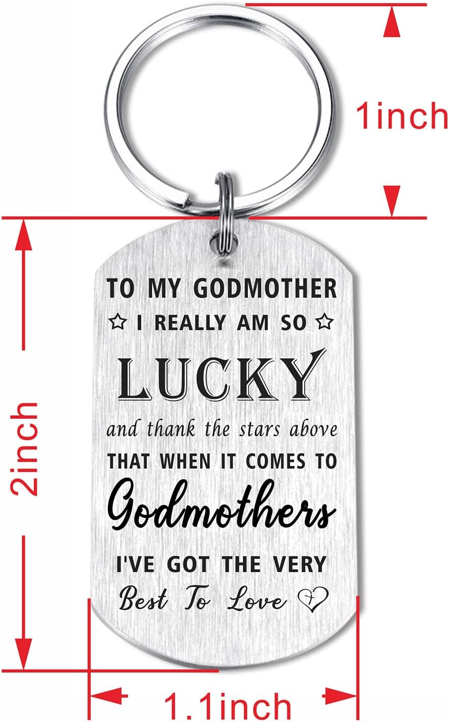 Resdink Godmother Keychain Gifts from Godchild, Funny Fairy Godmother Birthday Mothers Day Chrismtas Easter Keychain for Women - Image 2