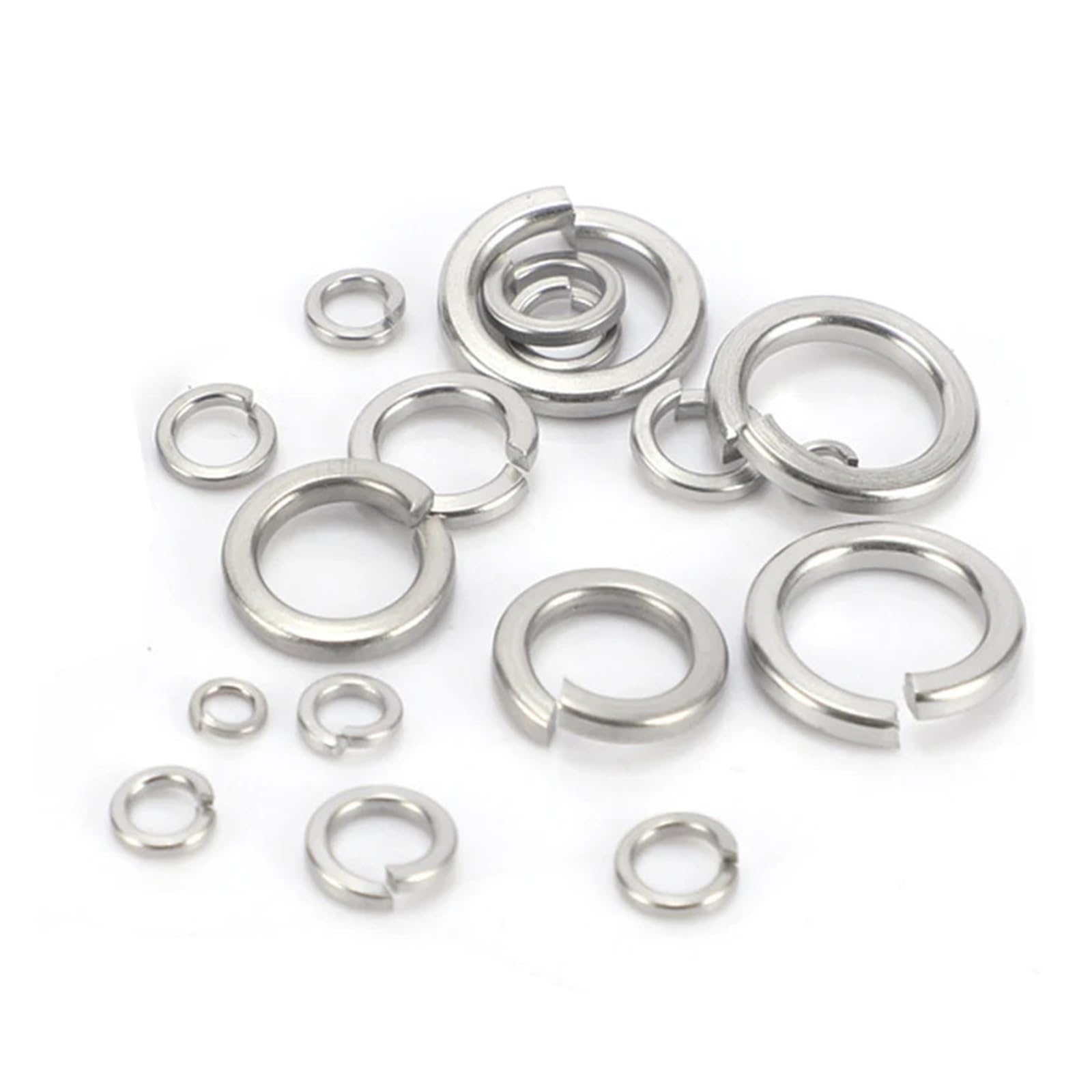 10/50/ 100 Stück Federscheiben Elastische Dichtung M1.6 M2 M2.5 M3 M4 M5 M6 M8 M10 M12 M16 M24 M27 M30 A2 Edelstahl(M14,100Pcs)