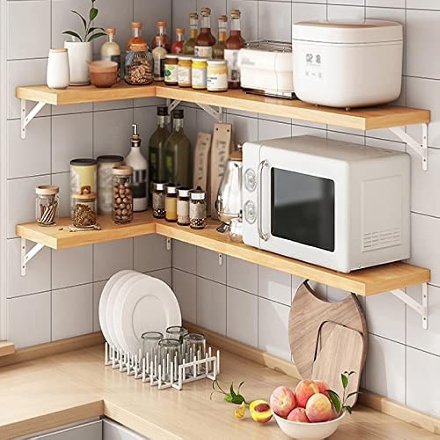 Amazon｜壁につける収納壁掛け棚ウォールシェルフ、フローティング