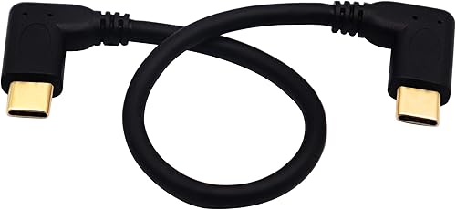 Miniatura 8 de zdyCGTime Cable de extensión tipo c 3.1 de 90 grados USB 3.1 tipo C macho a macho Gen 2 (10 Gbps) Cable de extensión de conector compatible con