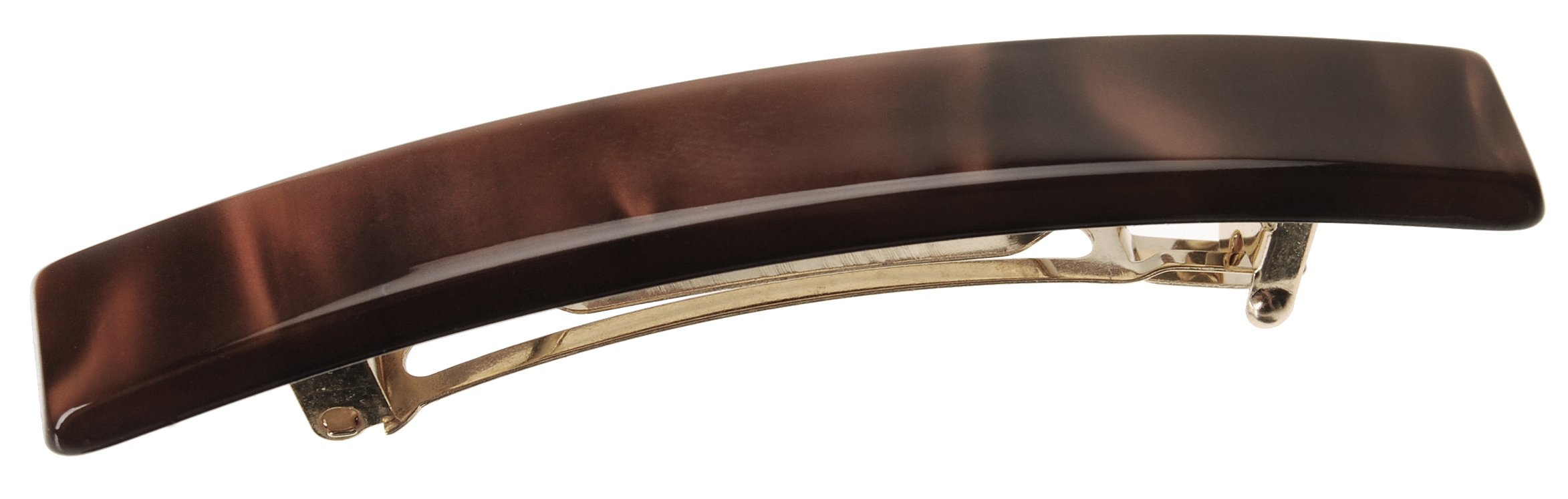 France Luxe Small Luxury Rectangle Barrette - Nacro Mocha