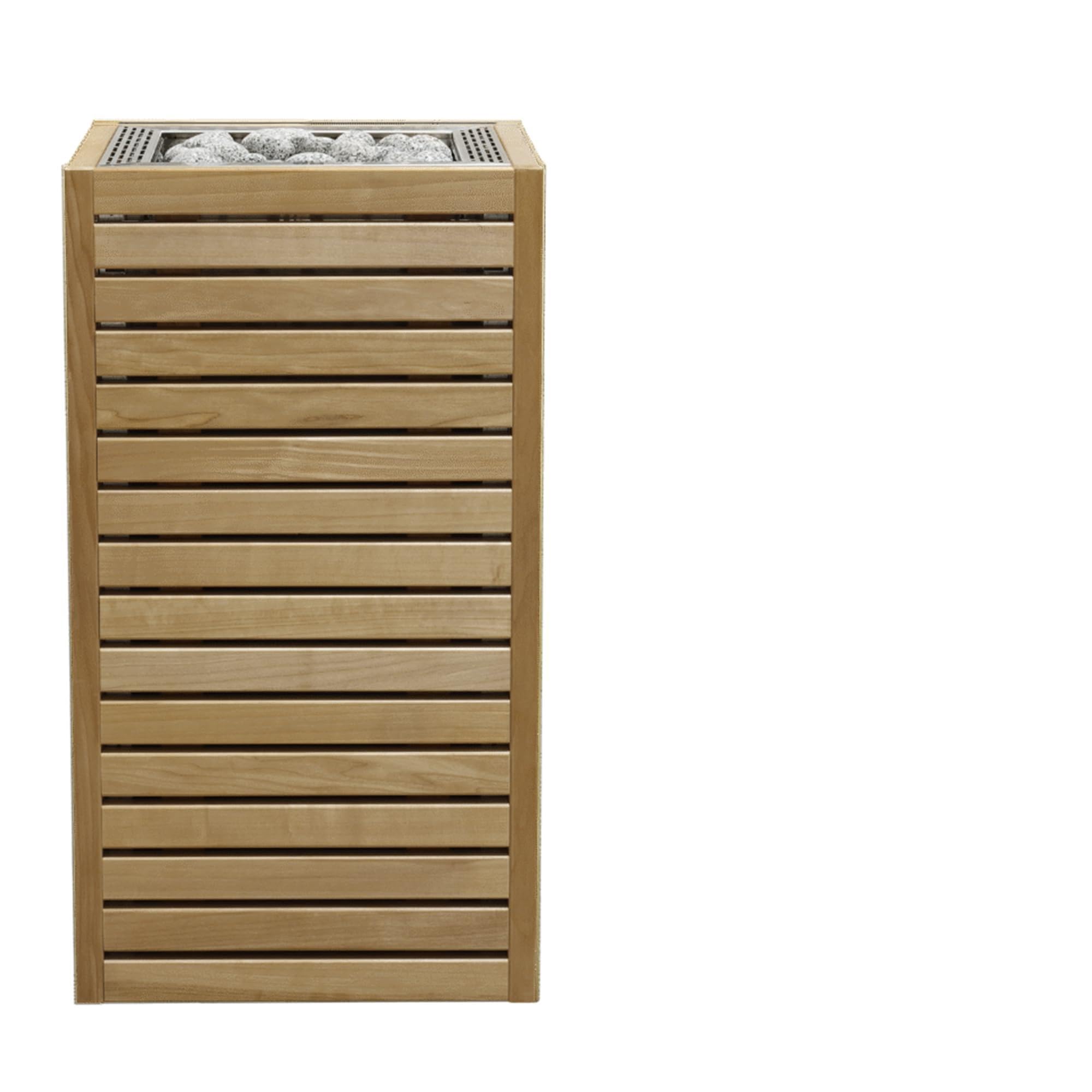 HUUM CORE6 6.5KW Series, Sauna Heater, Customizable Exterior with Control (Sauna Stones Included) (6.5kW Thermo-Aspen Wood - Stainless Steel Inlay, UKU Local - Wood)