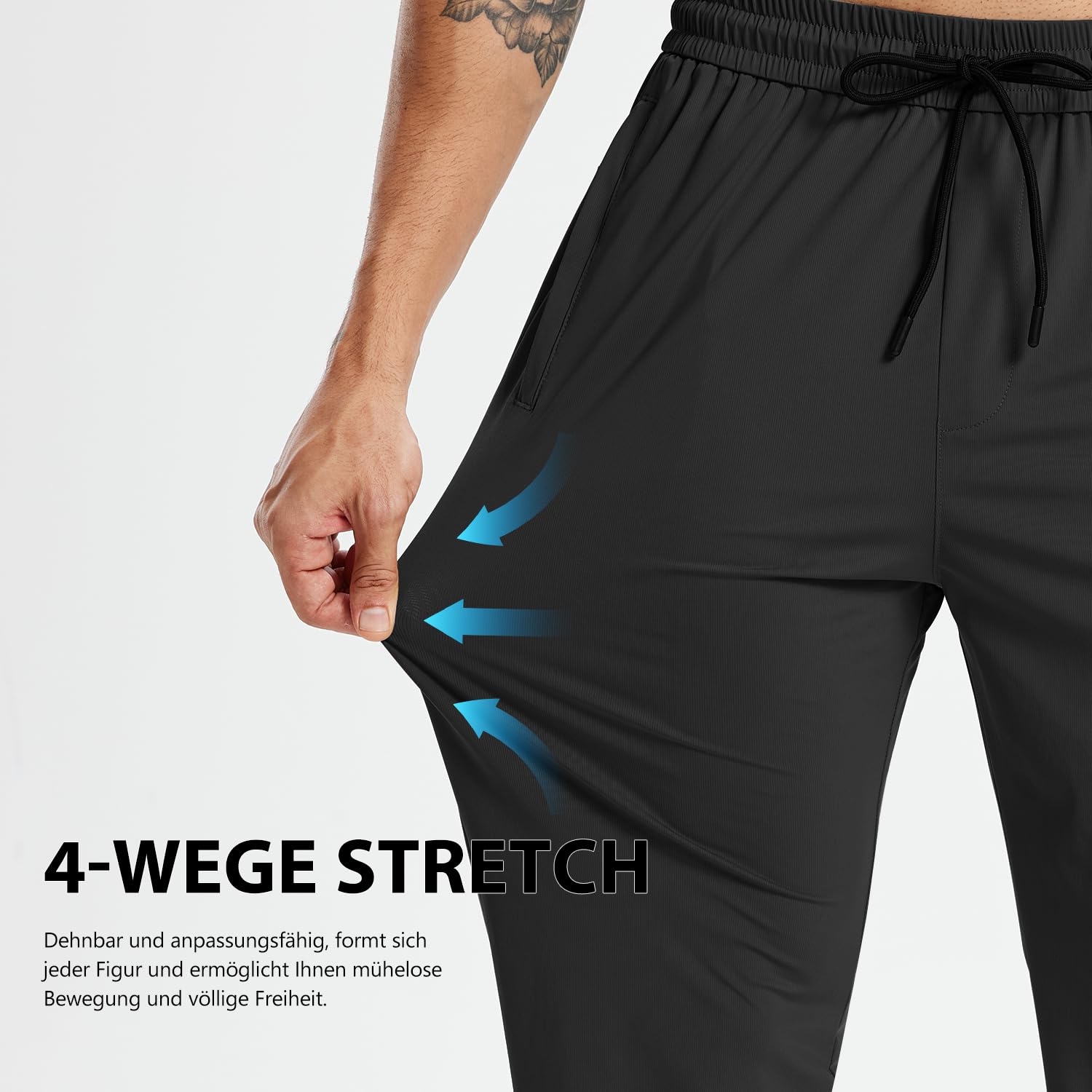 Rane Sports Pantaloni da Jogging da Uomo - Leggeri e Traspiranti, Elastici per Fitness, Corsa e Abbigliamento Casual