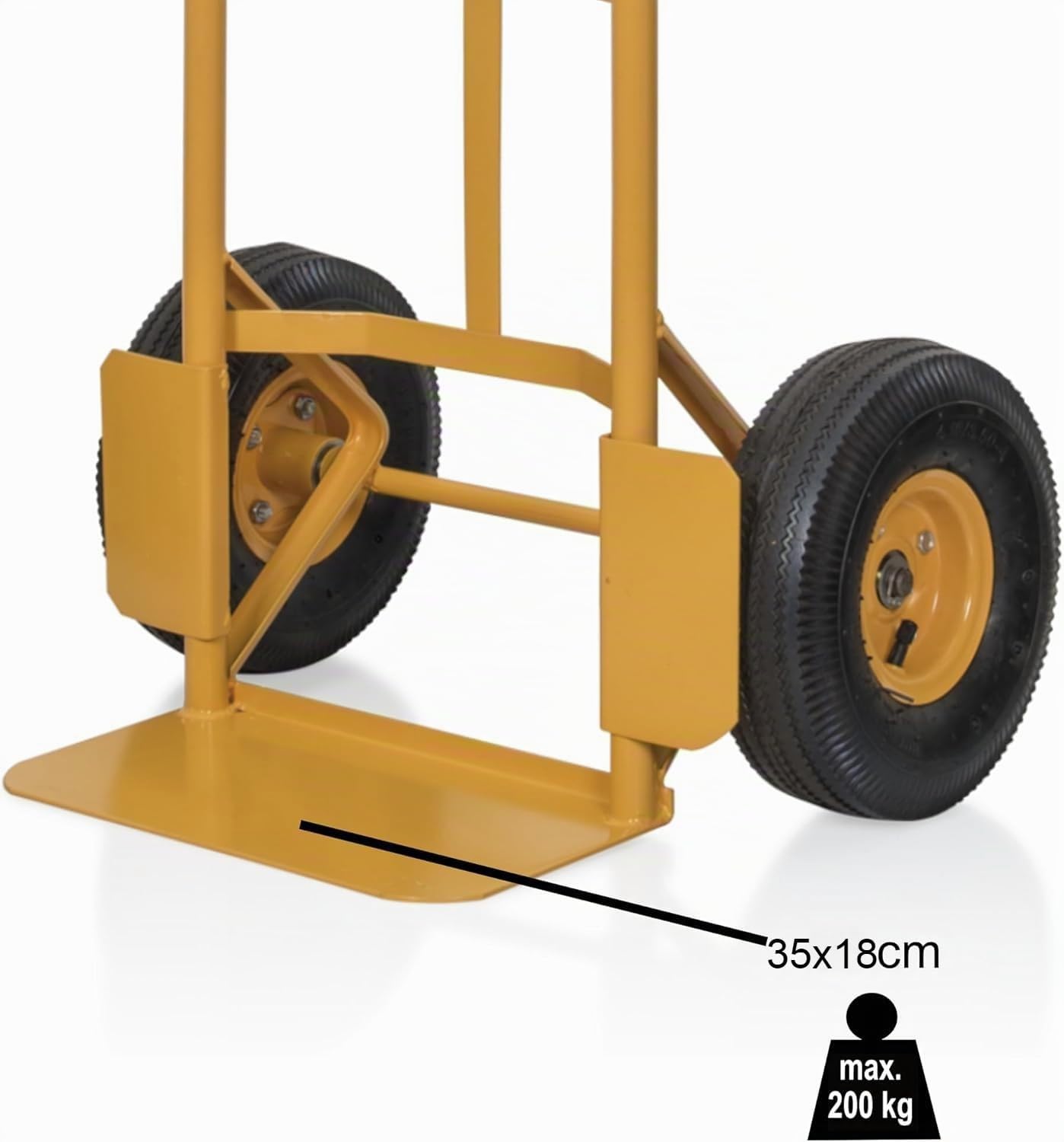 VITO - Diable chariot de transport Charge 200 kg avec Roues gonflées Professionnel