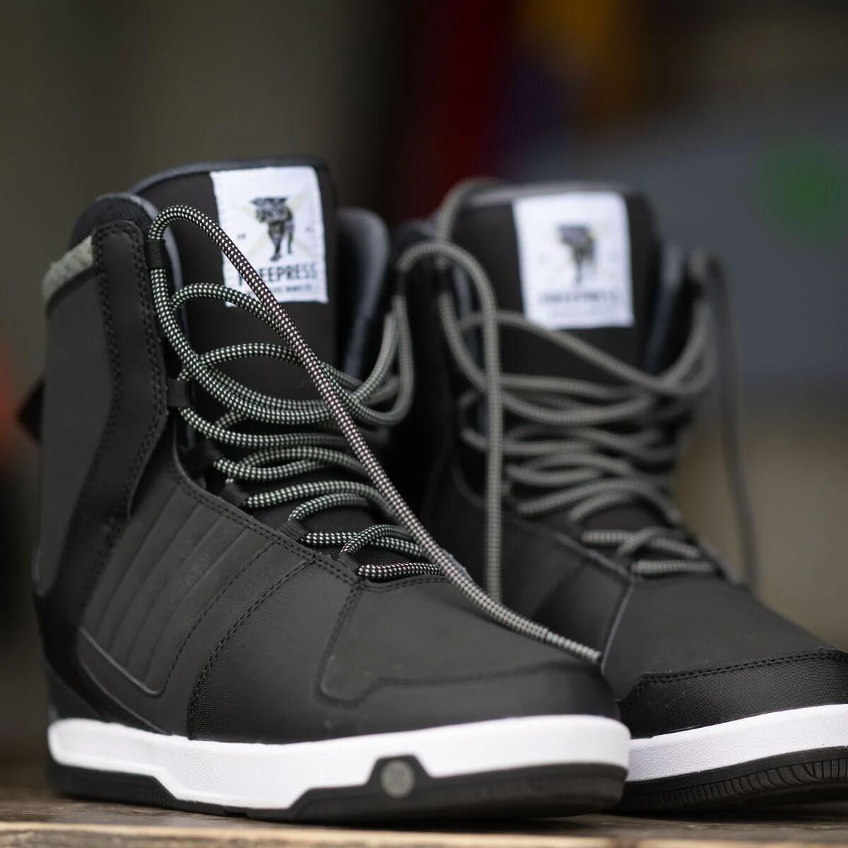 Hyperlite Frepress Mens Wakeboard Bindings Black/White 10