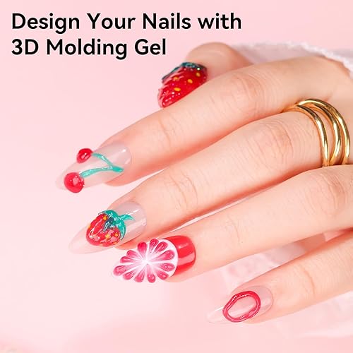 Vista 53 de Makartt Pegamento de uñas de gel: pegamento sólido para uñas a presión, necesita lámpara UV de gel 3D de 0.5 fl oz, herramientas multifuncionales