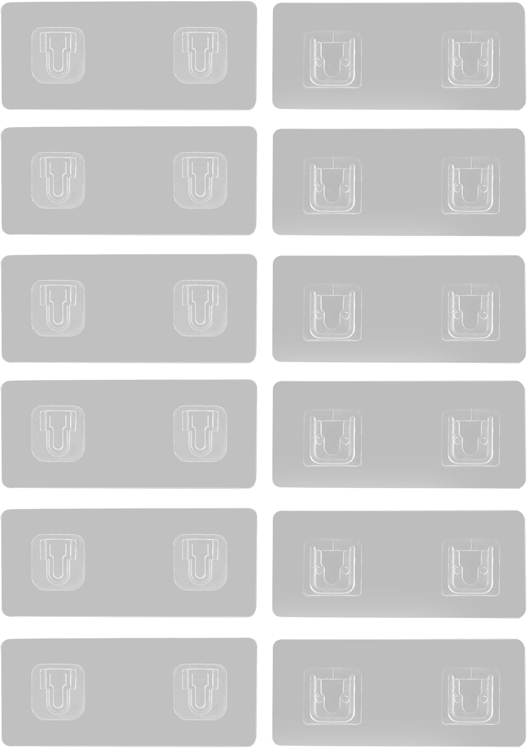 DORMICO Double Sided Adhesive Wll Hooks | Heavy Duty Hanger Small Sticky Hooks - Waterproof & Oil-Proof Wall Hook Stable Adhesion Hanger for Home (Pack of 6)