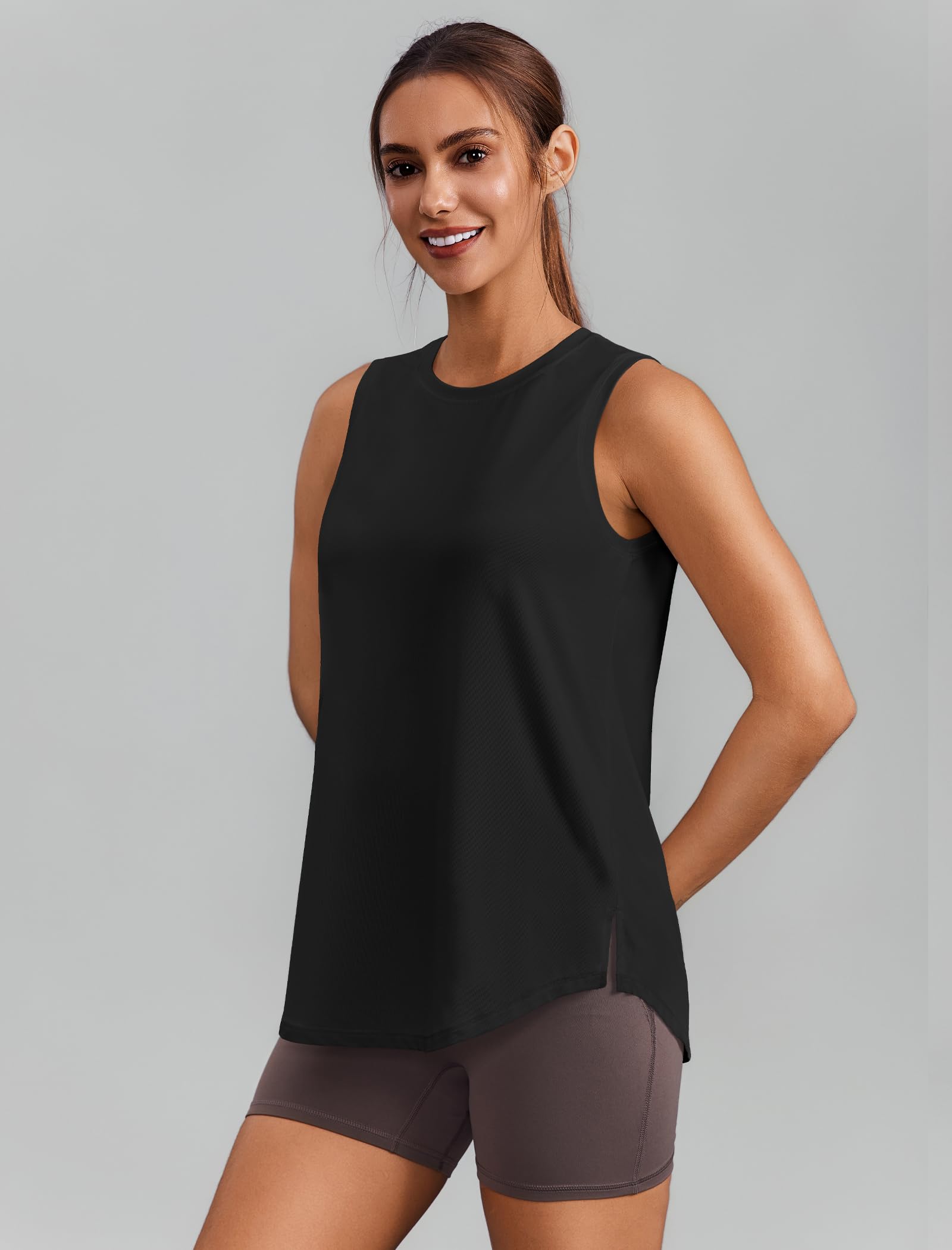 PINSPARK Camiseta Deportiva sin Mangas para Mujer, Ligera, con protección Solar UPF 50+, de Secado rápido, Transpirable, para Correr y Entrenar